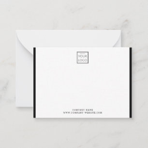 Moderne Unternehmenslogo Firmenname Schwarzer Rand Mitteilungskarte
