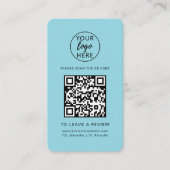 Moderne Unternehmenslogo und QR-Code-Überprüfung Visitenkarte (Vorderseite)