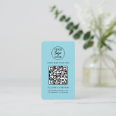 Moderne Unternehmenslogo und QR-Code-Überprüfung Visitenkarte (Stehend Vorderseite)