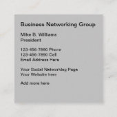 Moderne Unternehmensnetze Quadratische Visitenkarte (Rückseite)