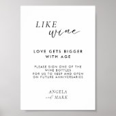 Moderne Unterschreiben Sie bitte unser Weinflasche Poster (Vorne)