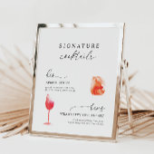 Moderne Unterschrift Drinks auf Hochzeitsmenüs