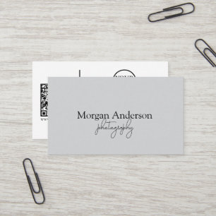 Moderne Unterschrift Schrift QR-Code Social Visitenkarte