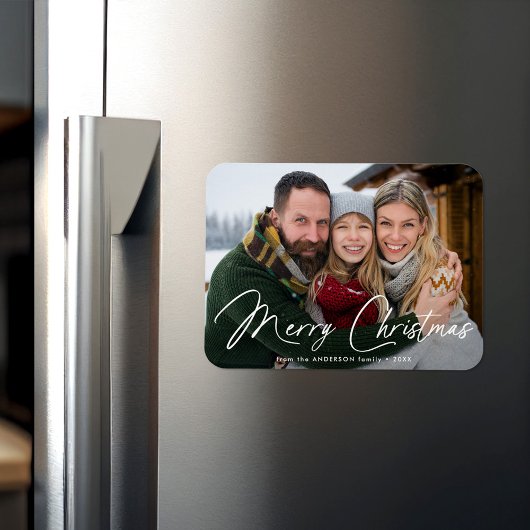 Moderne Unterschrift Script Foto Magnet