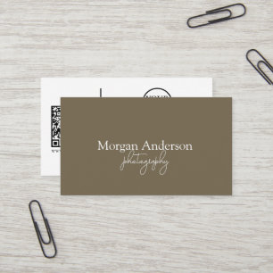 Moderne Unterschrift Script QR-Code Social Visitenkarte