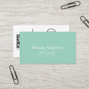 Moderne Unterschrift Script QR-Code Social Visitenkarte
