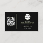 Moderne Unterschrift Script QR-Code Social Visitenkarte (Rückseite)