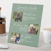 Moderne Unterschriften für Getränke und Fotos Sockelschild (In Situ)