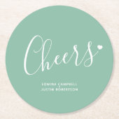 Moderne Untersetzer mit grünen Noten (Vorderseite)