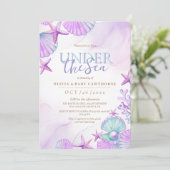 Moderne Unterwasser-Babydusche Einladung (Stehend Vorderseite)