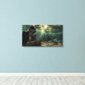 Moderne Unterwassernachrichten Leinwanddruck (Insitu (Holzboden))
