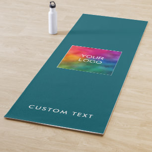 Moderne Upload Firmenlogo benutzerdefinierter Text Yogamatte