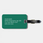 Moderne üppige grüne Sparren mit Monogramm Gepäckanhänger (Rückseite horizontal)