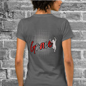 Moderne Urban Script Grace Life Monogram Gewinner T-Shirt