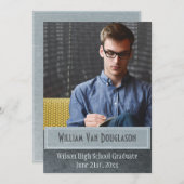 Moderne urbane Abschluss Fotokarte Ankündigung (Vorne/Hinten)