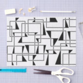 Moderne, urbane, fette, coole geometrische Musterk Seidenpapier (Handwerk)