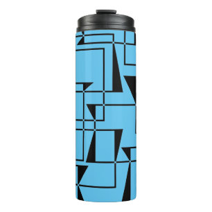 Moderne, urbane, fette, coole geometrische Musterk Thermosbecher