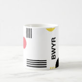 Moderne, urbane Grafik mit Typografie und Formen Kaffeetasse (Mittel)