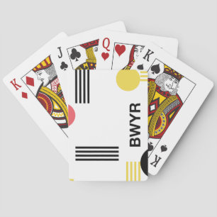 Moderne, urbane Grafik mit Typografie und Formen Spielkarten