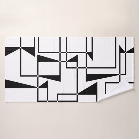 Moderne, urbane, kühne, coole geometrische Musterk Badehandtuch (Badehandtuch)