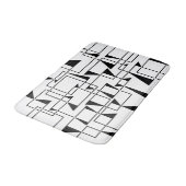 Moderne, urbane, kühne, coole geometrische Musterk Badematte (Schrägansicht)