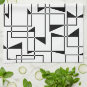 Moderne, urbane, kühne, coole geometrische Musterk Geschirrtuch (Gefaltet)