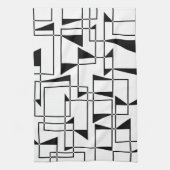 Moderne, urbane, kühne, coole geometrische Musterk Geschirrtuch (Vertikal)