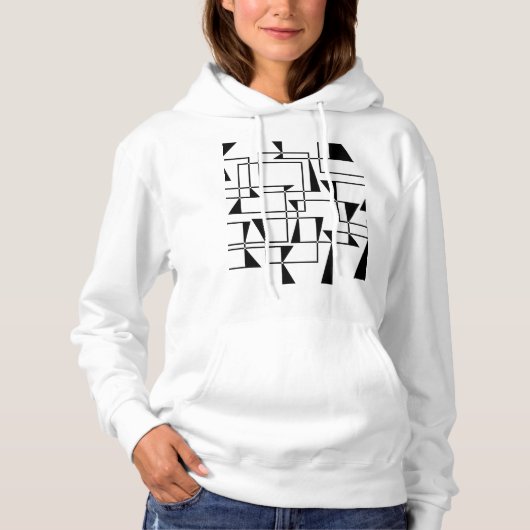 Moderne, urbane, kühne, coole geometrische Musterk Hoodie (Vorderseite)