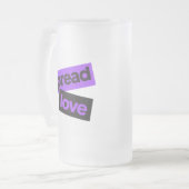 Moderne, urbane, lebendige, trendige grafische Lie Mattglas Bierglas (Vorderseite Links)