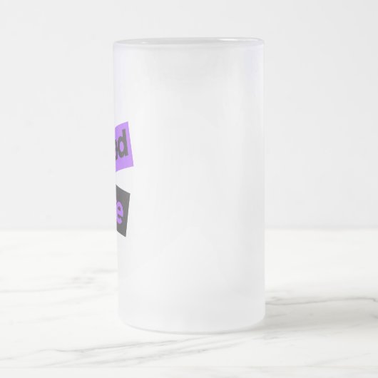 Moderne, urbane, lebendige, trendige grafische Lie Mattglas Bierglas (Mittel)