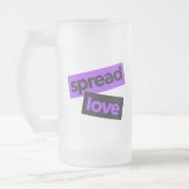 Moderne, urbane, lebendige, trendige grafische Lie Mattglas Bierglas (Links)