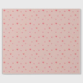 Moderne urbane rote Herzen Muster Geschenkpapier (Flach)