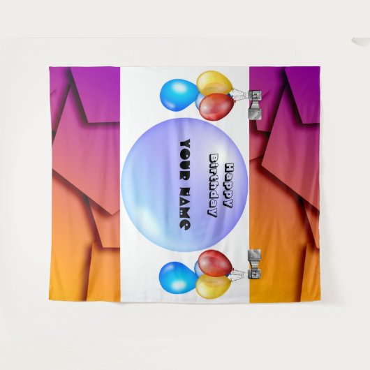 Moderne urbane Stilgestaltung personalisieren Wandteppich (Vorderseite (Horizontal))