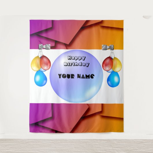 Moderne urbane Stilgestaltung personalisieren Wandteppich (Vorderseite)