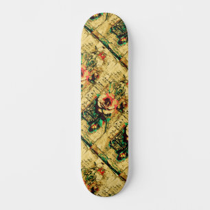 Moderne urbane Straßenkunst Inspiriert Blumenskate Skateboard