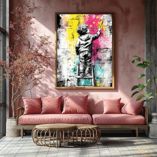 Moderne urbane Träumer zeitgenössische Wandkunst Poster
