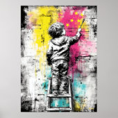 Moderne urbane Träumer zeitgenössische Wandkunst Poster (Vorne)