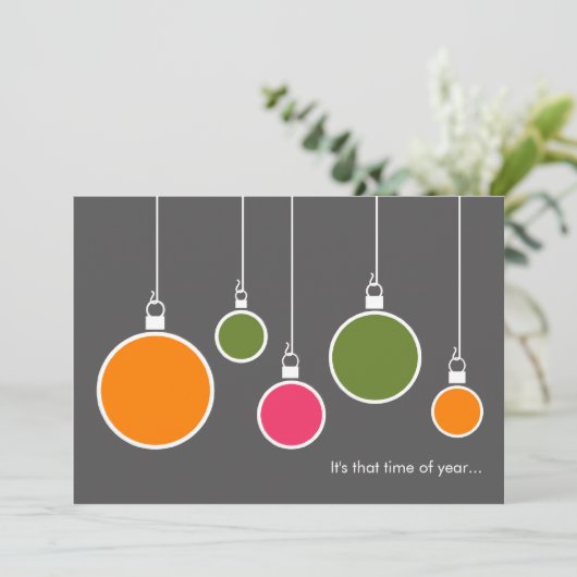 Moderne Urlaubseinladung - Dunkelgrau Einladung (Stehend Vorderseite)