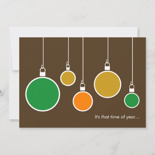 Moderne Urlaubseinladung - Schokoladenbraun Einladung (Vorderseite)