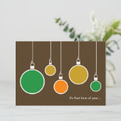 Moderne Urlaubseinladung - Schokoladenbraun Einladung (Stehend Vorderseite)