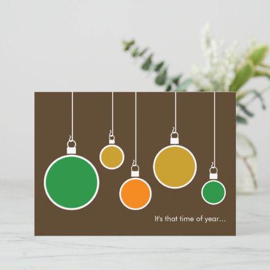 Moderne Urlaubseinladung - Schokoladenbraun Einladung (Stehend Vorderseite)