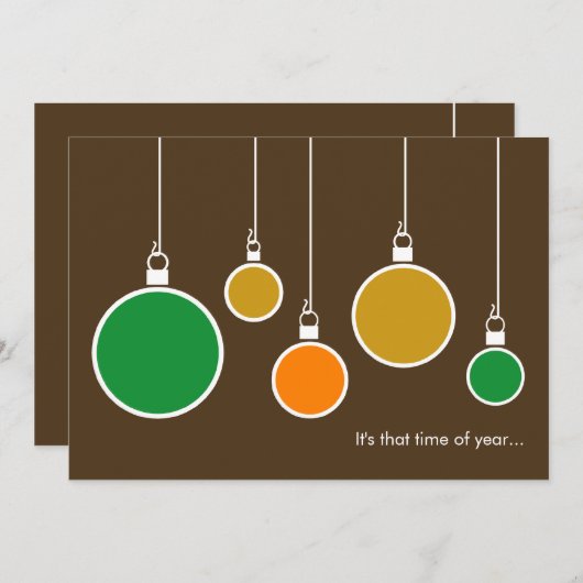 Moderne Urlaubseinladung - Schokoladenbraun Einladung (Vorne/Hinten)