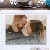 Moderne Urlaubstext-Fern-Fotokarte Feiertagskarte