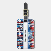 Moderne US Flagge Gepäckanhänger (Vorderseite vertikal)
