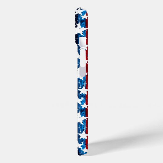 Moderne US Flagge Monogram USA Case-Mate iPhone Hülle (Rückseite / Links)
