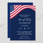 Moderne USA Feier 4. Juli Party Einladung (Vorne/Hinten)