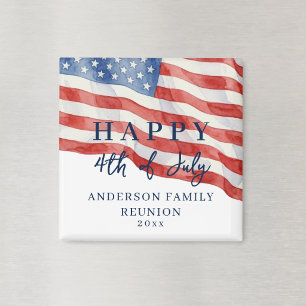 Moderne USA-Wasserfarben-Flagge 4. Juli Andenken Magnet