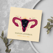 Moderne Vagina Design Birth Coach Midfrau Materie Quadratische Visitenkarte