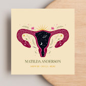 Moderne Vagina Design Birth Coach Midfrau Materie Quadratische Visitenkarte