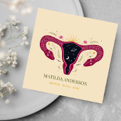 Moderne Vagina Design Birth Coach Midfrau Materie Quadratische Visitenkarte